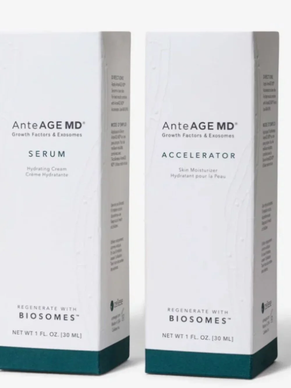 AnteAGE MD Biosome System Serum & Accelerator 1oz/30ml DUO NEW IN BOX